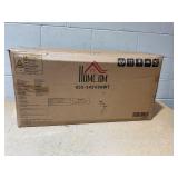 HOMCOM Kitchen Buffet Hutch Cabinet, Freestanding Kitchen Pantry Storage Cabinet Cupboard with Framed Glass Door, Drawer and Microwave Space, White