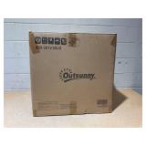 Outsunny 3PCS Patio Set, Wicker Bistro Set with Cushions, Rattan Chairs, Glass Coffee Table for Backyard, Porch, Balcony, Gray