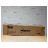 Outsunny Windmill Weather Vane, Wind Vane with Bottom Shelf, Steel Windmill Head, Stained Wood