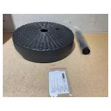 Outsunny Umbrella Stand for 1.5" or 2" Umbrella Poles, Round Fillable Umbrella Base for Outdoor, Lawn, Deck, Black (Missing: Parts C, D, E, F, G)