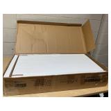 HOMCOM Boho Kitchen Cabinet, Buffet Cabinet with 2 Rattan Doors and Adjustable Shelves for Dining Room, White and Natural (Minor Transit Damage. Missing Part 4, See Photos)