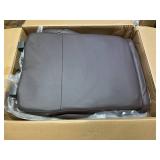 HOMCOM Recliner with Ottoman Footrest, Recliner Chair with Vibration Massage, Faux Leather and Swivel Wood Base for Living Room and Bedroom, Brown (Missing Hardware)