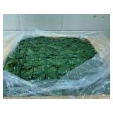 Outsunny 12PCs Grass Wall Panels, 20" x 20" Artificial Grass Wall Decor, Greenery Backdrop Panels Wall for Outdoor, Indoor, Garden, Fence, Backyard, Green and Red