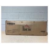 HOMCOM 7.5ft Pre-Lit Snow-Dipped Artificial Christmas Tree with Realistic Branches, 350 LED Lights, Pine Cones, Red Berries and 1075 Tips