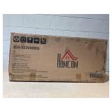 HOMCOM French-Style Upholstered Dining Chair Set, Armless Accent Side Chairs with Rattan Backrest and Linen-Touch Upholstery, Set of 2, Cream White (Maybe Missing Hardware)