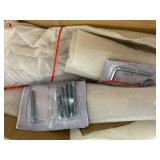 HOMCOM French-Style Upholstered Dining Chair Set, Armless Accent Side Chairs with Rattan Backrest and Linen-Touch Upholstery, Set of 2, Cream White (Maybe Missing Hardware)