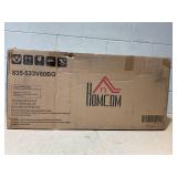 HOMCOM French-Style Upholstered Dining Chair Set, Armless Accent Side Chairs with Rattan Backrest and Linen-Touch Upholstery, Set of 2, Cream White