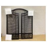 Costway 3-Panel Fireplace Screen Decorative Spark Guard