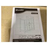 kleankin Bathroom Sink Cabinet, Pedestal Sink Cabinet with Adjustable Shelf, White