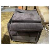 HOMCOM Recliner Massage Armchair with Heat, Oversized Swivel Rocker with Footrest, Remote and Side Pockets, Brown