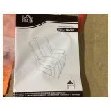 HOMCOM Recliner Massage Armchair with Heat, Oversized Swivel Rocker with Footrest, Remote and Side Pockets, Brown