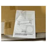 Costway - 1 PCS 60" Dining Bench 3 Person Entryway Shoe Bench with Metal Frame for Hallway - Walnut & Black