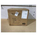 Nourison Home 23" Greyish Brown Earth Tone Rustic Farmhouse Ceramic Table Lamp for Bedroom, Living Room, Dining, Office, with Beige Linen Shade