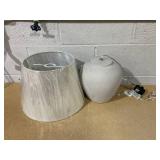 Nourison Home 20" Sand Light Beige Ceramic Pot Table Lamp