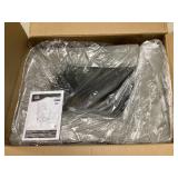 HOMCOM 26.25" Counter Height Bar Stools, Tufted Wingback Armless Upholstered Dining Chair with Rubber Wood Legs, Set of 2, Gray