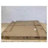 HOMCOM Round Coffee Table, 32 in Modern Center Table with Black Metal Frame, Coffee Tables for Living Room, White