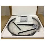 HOMCOM Round Coffee Table, 32 in Modern Center Table with Black Metal Frame, Coffee Tables for Living Room, White