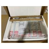 Giantex Folding Desk for Small Space, Rolling Home Office Desk with 3 Drawers & Lockable Universal Wheels