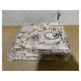 HOMCOM Area Rug 8x10, Machine Washable Rug, Non-Slip Classical Floral Print Floor Carpet for Living Room, Bedroom, Mixed-Brown