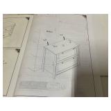 HOMCOM Lateral File Cabinet, 2 Drawer Filing Cabinet with Adjustable Hanging Bar for Letter, A4 and Legal Size, White (Missing Hardware)
