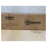 Outsunny Windmill Weather Vane, Wind Vane with Bottom Shelf, Steel Windmill Head, Stained Wood (Missing Part 7)