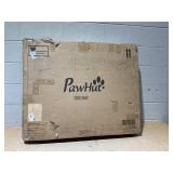 PawHut Furniture Style Wood Dog Crate End Table Decorative Dog Cage Kennel Lattice Night Stand with Lockable Door, Grey (Missing Hardware)