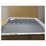 PawHut Furniture Style Wood Dog Crate End Table Decorative Dog Cage Kennel Lattice Night Stand with Lockable Door, Grey (Missing Hardware)