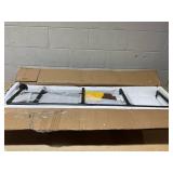 HOMCOM 4-Tier Industrial Pipe Shelves Floating Wall Mounted Bookshelf, Metal Frame Display Rack, 1" Thickness Shelving Unit for Farmhouse, Kitchen, Bar, Rustic Brown