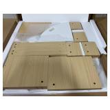 Qaba 5 Piece Kids Table and Chairs Set with Storage for Art, Craft, Drawing, Playroom, Classroom, Nursery, White (Missing Parts G, H)