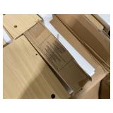 Qaba 5 Piece Kids Table and Chairs Set with Storage for Art, Craft, Drawing, Playroom, Classroom, Nursery, White (Missing Parts G, H)