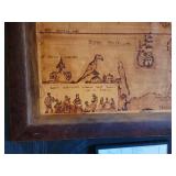 Tea Stain 1606 Americae Sive Novi Orbis, Nova Descriptio Map by Abraham Ortelius