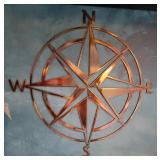 Copper Compass Point Wall Décor