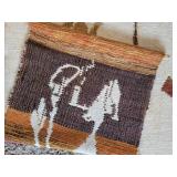 MCM Vintage Woven Wool African Wall Tapestries ~ Dancer and Musician