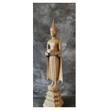 Tall Thai Brass Standing Buddha Statue