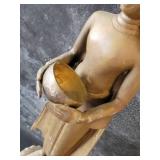 Tall Thai Brass Standing Buddha Statue