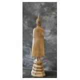 Tall Thai Brass Standing Buddha Statue