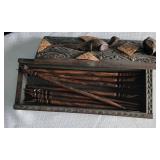Bali Carved Owl Chopstick Set in Wood Box