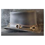 American Hat Company Black Leather Steampunk Hat ~ XL
