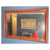 Large Rectangular Wall Mirror with Wood Frame ? 66" x 44"