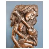 Hand-carved wooden Mermaid Totem