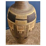 Decorative Floor Vase with Dried Botanical Arrangement