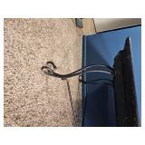 Rectangular Slate-Top Coffee Table with Wrought-Iron Base