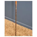 Decorative Tribal-Style Spear with Beaded & Hair Accents