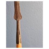 Decorative Tribal-Style Spear with Beaded & Hair Accents