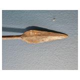 Decorative Tribal-Style Spear with Beaded & Hair Accents