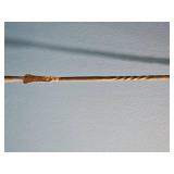 Decorative Tribal-Style Spear with Beaded & Hair Accents