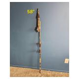 Decorative Carved Staff with Tribal Motifs ? Approx. 58"