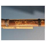 Decorative Carved Staff with Tribal Motifs ? Approx. 58"