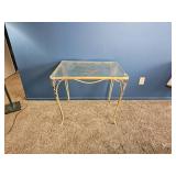 Decorative Metal & Glass Patio Table