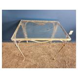 Decorative Metal & Glass Patio Table
